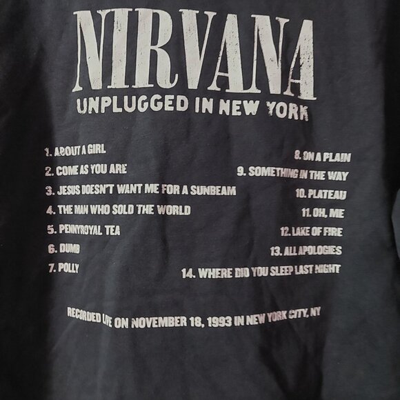 Nirvana H&M Mens Gray Nirvana Logo Hoodie Size Medium READ - Picture 12 of 15